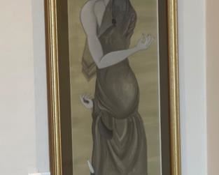 *Original* Art Chinese man 38x14in