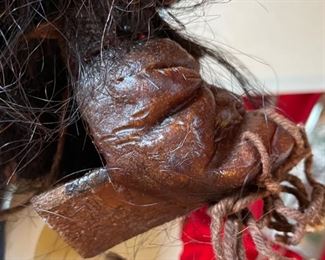 Shrunken Head Tsantsas Early Replica 4x3x3in HxWxD