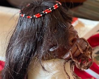 Shrunken Head Tsantsas Early Replica 4x3x3in HxWxD