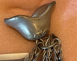 Mongolian Shadow Box Smoking Pipe Coin Currency 16x13in