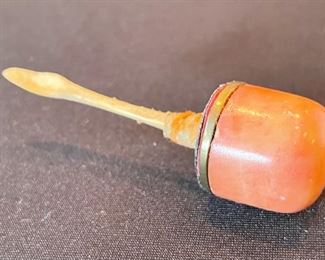 Antique Chinese Mongolian Jade Snuff Bottle 4.5x2.5x1in