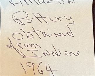 3pc Primitive Amazonian Native Pottery Yudjá YUDJA Indian Lg: 3in H x 5in Diameter