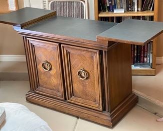 Vintage Walnut Fold Away Dry Bar 31 x 39.5 x 9.5 HxWxD