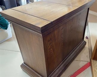 Vintage Walnut Fold Away Dry Bar 31 x 39.5 x 9.5 HxWxD