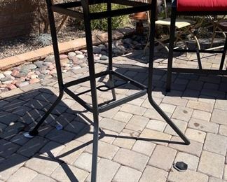 Metal Hi-Top Patio Table w/ 4 Chairs 41.5x38x38 HxWxD
