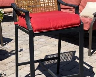 Metal Hi-Top Patio Table w/ 4 Chairs 41.5x38x38 HxWxD