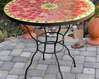 Pier 1 Tile Top Patio Table w/ 3 Chairs 31x36