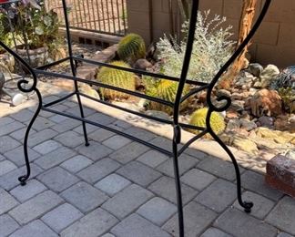 Pier 1 Tile Top Metal Frame Patio Bar Height Accent Table 37x48x24