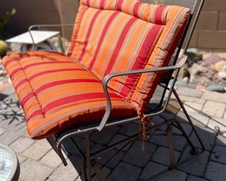 Iron Mesh Patio Rocking Chair Gliding Loveseat 36 x 42 x 27 HxWxD