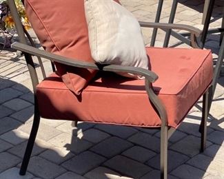 2pc Outdoor Patio Arm Chairs PAIR 34 x 26 x 28 HxWxD