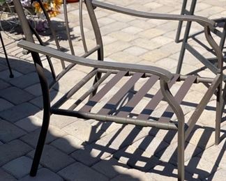 2pc Outdoor Patio Arm Chairs PAIR 34 x 26 x 28 HxWxD