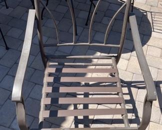 2pc Outdoor Patio Arm Chairs PAIR 34 x 26 x 28 HxWxD