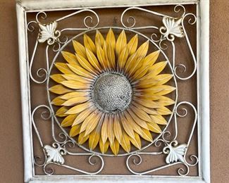 Metal Sunflower Outdoor Wall Decor 35 x 35