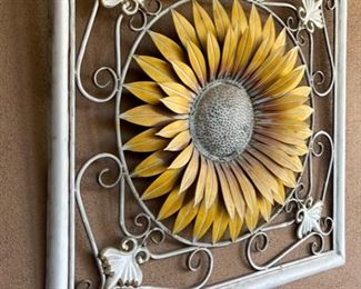 Metal Sunflower Outdoor Wall Decor 35 x 35
