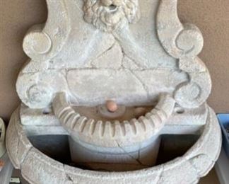 Cast Stone Lion Head Water Fountain 66 x 32 x 20 HxWxD
