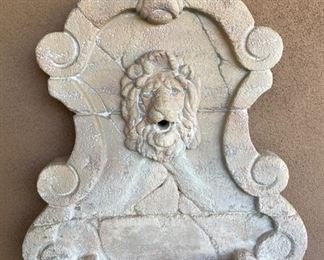 Cast Stone Lion Head Water Fountain 66 x 32 x 20 HxWxD