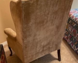 Tufted Fabric Wingback Chair 46 x 32 x 30 HxWxD