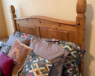 Rustic Mexico Queen Bed 61 x 63 x 84 HxWxD