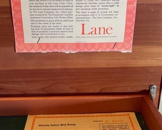 1962 MCM Lane Cedar Chest 188950 Blanket Hope Chest 21.5x47x16.5in HxWxD