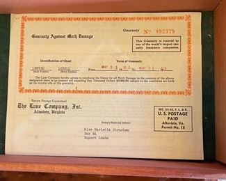 1962 MCM Lane Cedar Chest 188950 Blanket Hope Chest 21.5x47x16.5in HxWxD