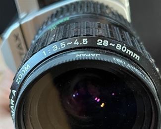 Pentax K1000 35mm SLR Camera Takumar-A Zoom 28-80mm Lens