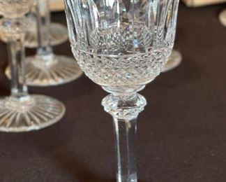 8pc St Louis France Tommy Crystal Glass Bordeaux Glasses   Saint Wine Hock	6in h x 3in diameter	
