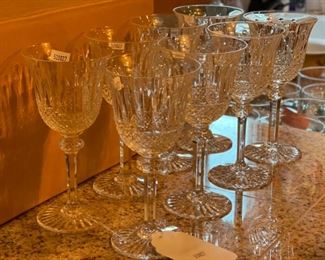 8pc St Louis France Tommy Crystal Glass Water Goblet Glasses Saint	7.25in h x 3.5in diameter	
