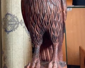 Georgetown Manor Carved Wood Falcon	23x7x8in	HxWxD
