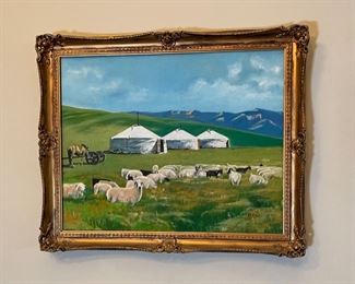 *Original* Art Batna Davaasambuu Goats on Mongolian Prairie D. Batna	19x23in	
