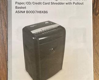Amazon Basics Paper Shredder B00D7H8XB6	21x14x9.5in	HxWxD
