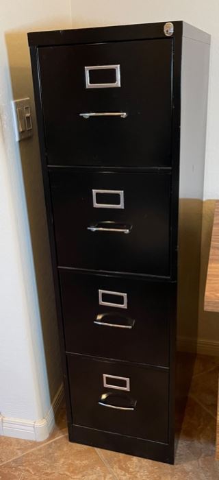 4-Drawer Metal File Cabinet	52x15x26in	HxWxD
