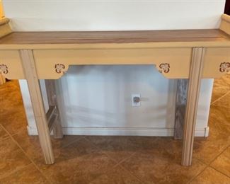 Rustic Oriental Style Accent/hallway table	39x61x14in	HxWxD
