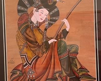 *Original* Art Mongolian Shudraga Player Painting	21 x 20	
