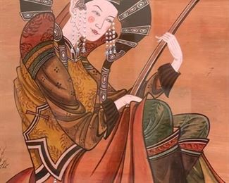 *Original* Art Mongolian Shudraga Player Painting	21 x 20	
