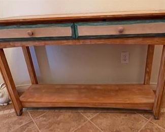 Hand Painted Hallway Sofa Table Southwest	29x47x16in	HxWxD
