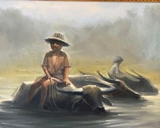 *Original* Art Narin Water Buffalo Fording River	20x24	
