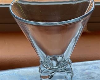 Set of 5 Ice Cube Stem Martini Glasses DiSaronno	4.75in h x 4in Diameter	

