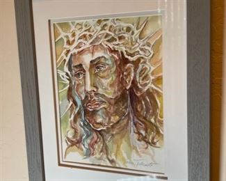 *Original* Art Jesus Coleen Takemoto Watercolor Painting	16x13in	
