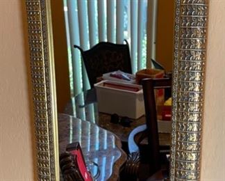 Gold Frame Mirror	18.5x11in	
