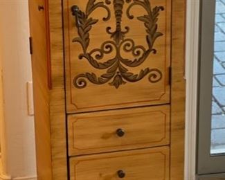 Hand Painted Jewelry Cabinet	40x16x30.5in	HxWxD
