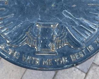 Cast Metal Sundial	29in h	

