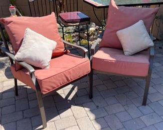 2pc Outdoor Patio Arm Chairs PAIR	34 x 26 x 28	HxWxD
