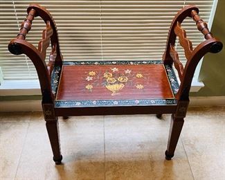 Sturdy Wood bench is roomy