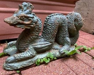 Very cool old cement dragon