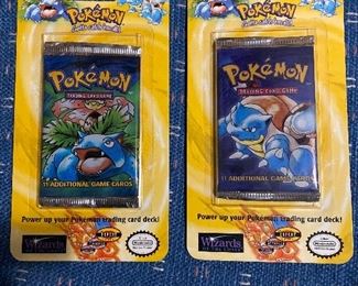Unopened Pokemon cards 1998. Price will be the cash price. They will be sold only in-person at the estate sale. No shipping. Each pack weighs 1.2 oz which converts to 34 grams.