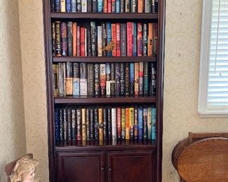 you will find several book cases and lots of books