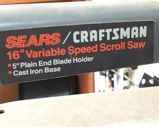 16" Speed scroll saw by Sears/Craftsman
