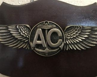 Naval Air Crew wings and anchor plaque