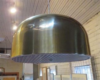 Vintage brass dome pendant light by Lightolier