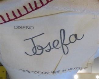 Tag on Josefa embroidered gown